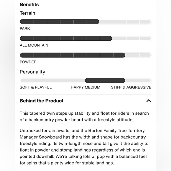 142 Burton Family Tree Territory Manager Camber Snowboard - Picture 7 of 9